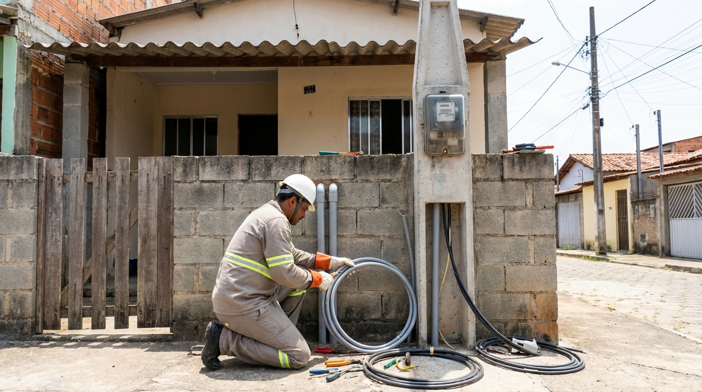 Instalação de Poste Padrão em Viamão‑RS